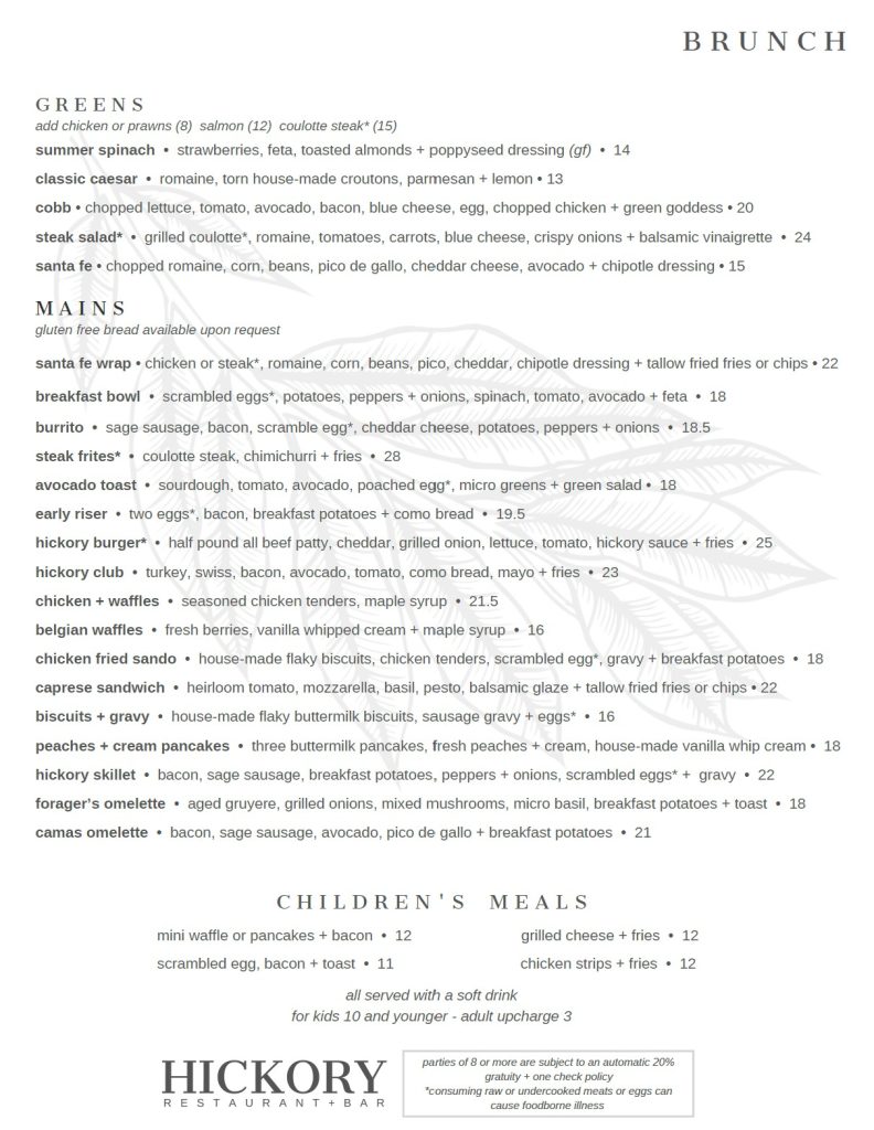 brunch menu